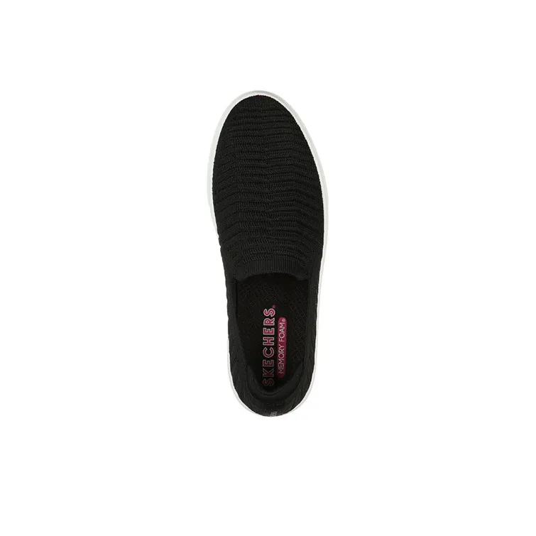 Skechers Poppy - Garden Walk Durable Breathable Low-Top Skateboard Shoes Women's Black-3