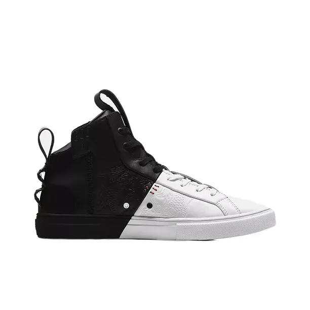 LiNing Chinoiserie Legacy Collection Non slip Lightweight High Top Skateboard Shoes Men's Smoke Ink-1