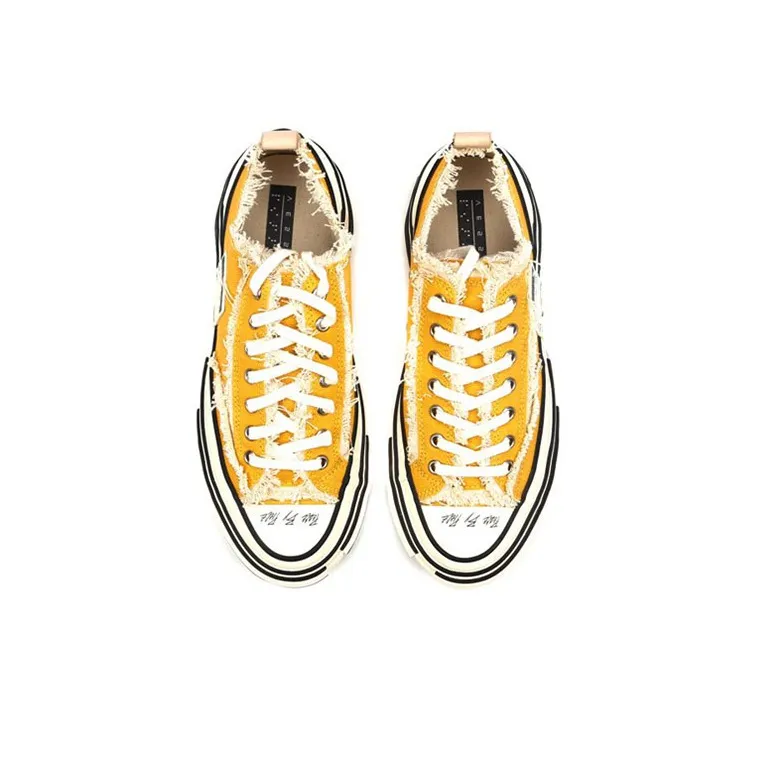 VESSEL Durable Breathable Low Top Skateboard Shoes Unisex Yellow-2