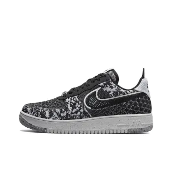 Nike Air Force 1 Low Crater Flyknit Black White Melange