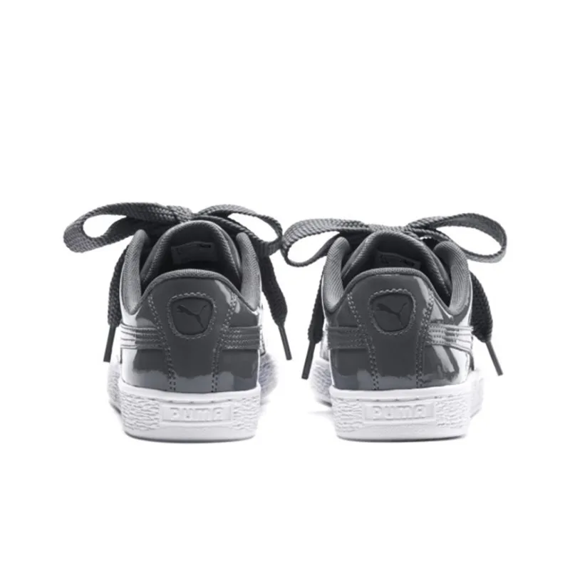 PUMA Basket Heart Patent 'Grey' Women's-3