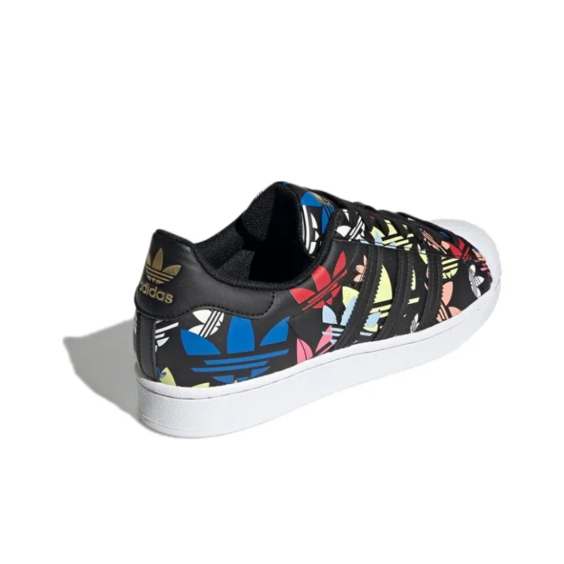 Adidas Originals Superstar 'Allover Trefoil   Black Multi'-4