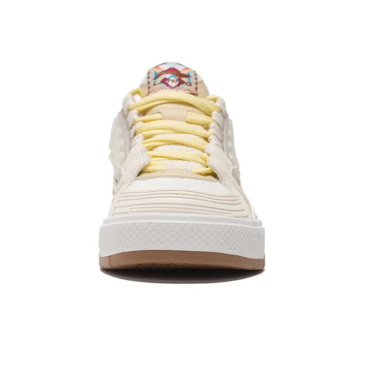 LiNing Skateboard Shoes Women's Low Top Light Antique Yellow-4