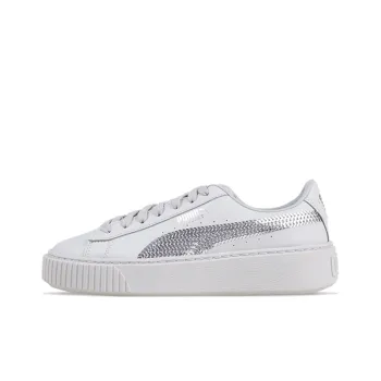 PUMA Basket Platform Grey Bling Women's