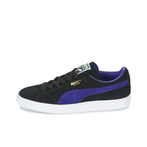 PUMA Suede Skateboard Shoes Men Low-Top Black/Purple