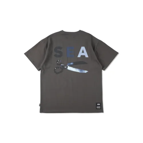 Wind And Sea DENHAM × WIND AND SEA SS23 Co-branded Series T-Shirts Unisex Charcoal Black