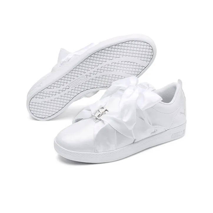 PUMA Smash Bkl Patent Shoes White Women's-4