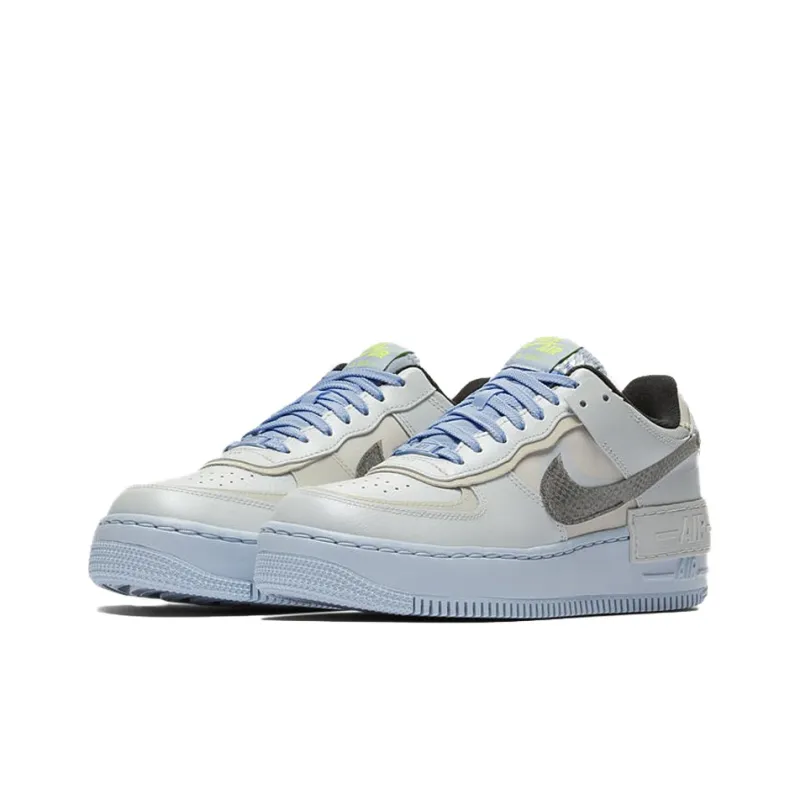 Nike Air Force 1 Low Shadow Pure Platinum Snakeskin Blue Women's-2