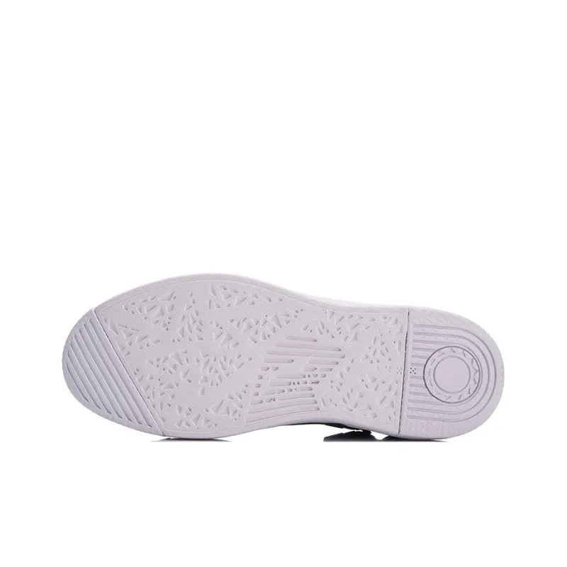LiNing Chillout Zip Lightweight Mid Top Skateboard Shoes Women's Black White-4