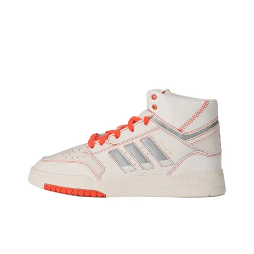 Adidas Originals Drop Step Skateboard Shoes Unisex High-Top White/Orange/Gray