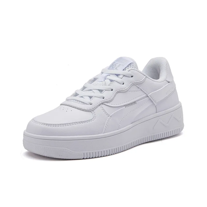 361° Non slip Lightweight Low Top Skateboard Shoes Women's Bright White-1
