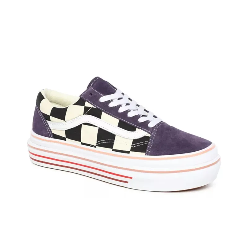 Vans Super ComfyCush Old Skool Black/White Chess Board Women's-2