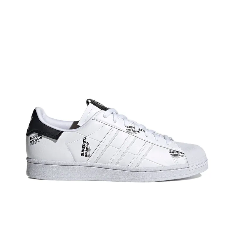 Adidas Originals Superstar White Black Logo Print-1