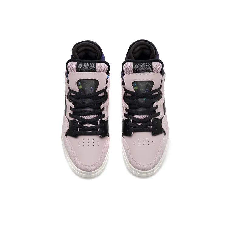 LiNing Wave Pro Mist Empire Durable Breathable Low Top Skateboard Shoes Men's Black Pink-3