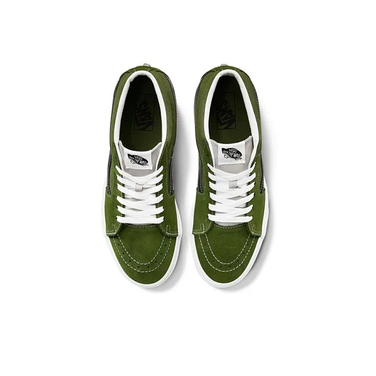 Vans Sk8 Mid Low Top Skate Shoes Unisex Dark Green-3
