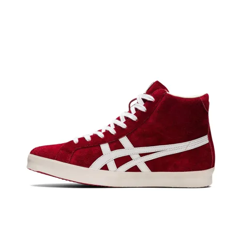 Onitsuka Tiger Fabre Skateboard Shoes Unisex High-Top Red/White