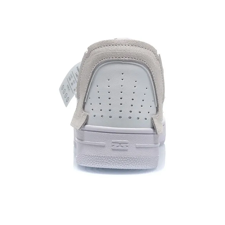 LiNing CF Disordered Wear Resistant Slip Resistant Low Top Skateboard Shoes Women's White Red-4