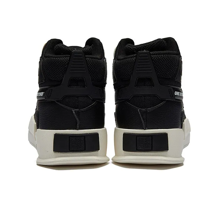 361° Skateboard Shoes Men High Top Black/White-2