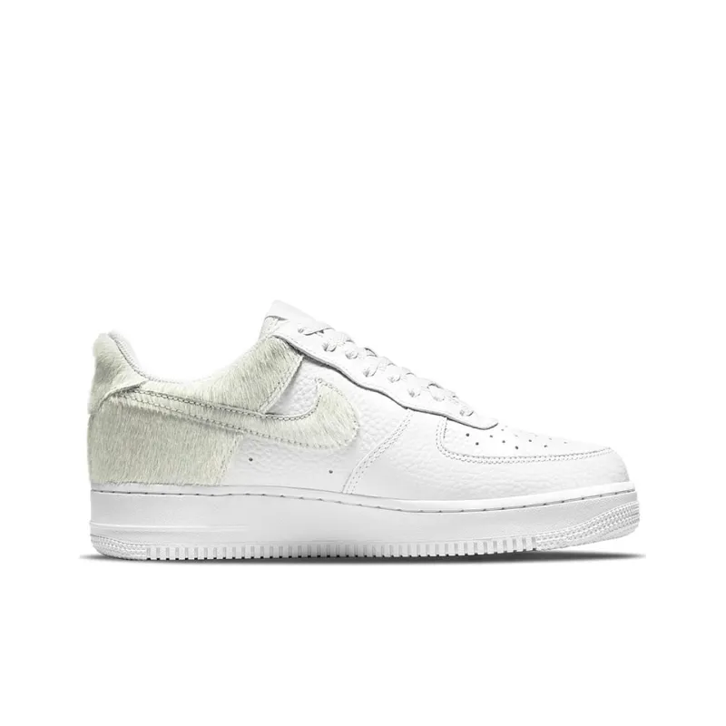 Nike Air Force 1 Low White Pony Hair Heel-1