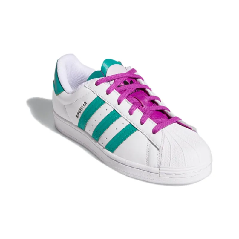 Adidas Superstar White Glory Green Women's-2