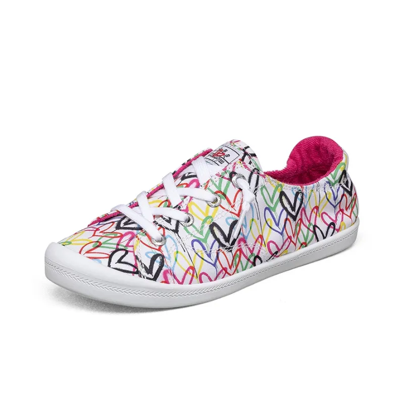 Skechers Bob's Beach Bingo Collaboration Lightweight Low-Top Skateboard Shoes Women's White-2