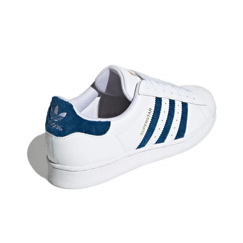 Adidas Originals Superstar Chenille Stripes Cloud White Blue-3