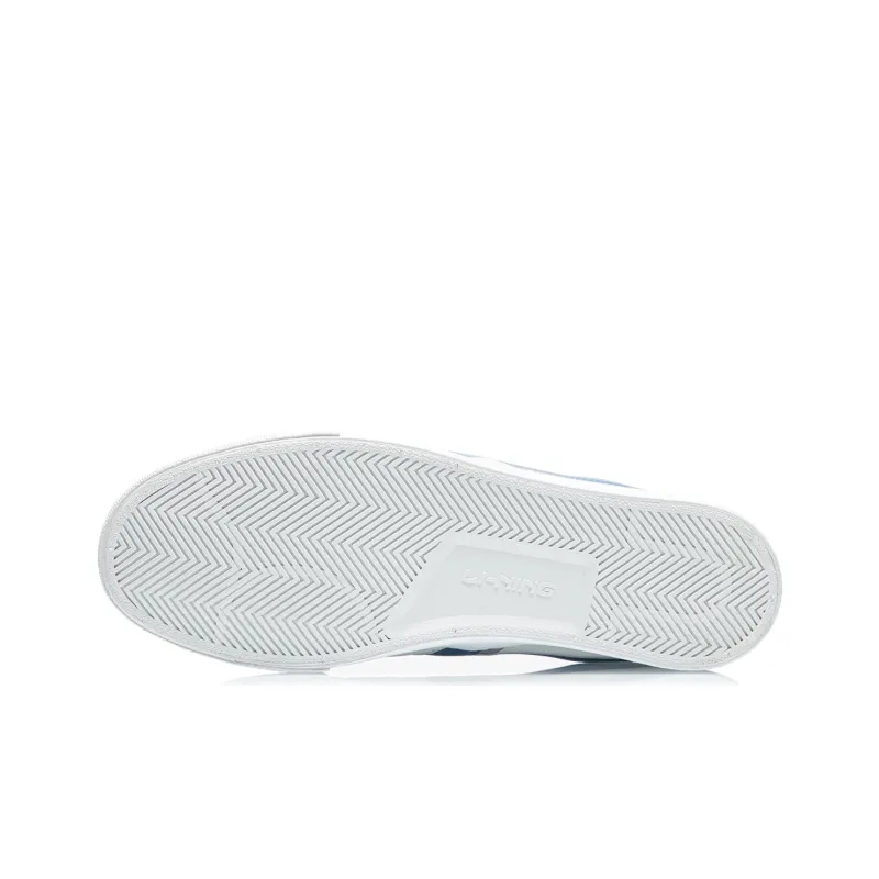 LiNing Low-Top Skateboard Shoes Men's White Blue-6