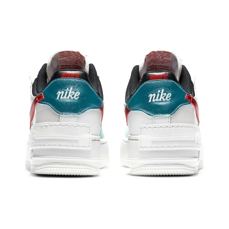 Nike Air Force 1 Low Shadow Bleached Aqua Chile Red Women's-4