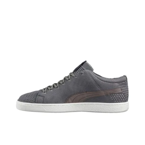 PUMA Basket Skateboard Shoes Men Low-Top Gray