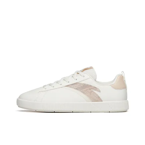 ANTA Skateboard Shoes Women's Low-Top Ivory White/Champagne