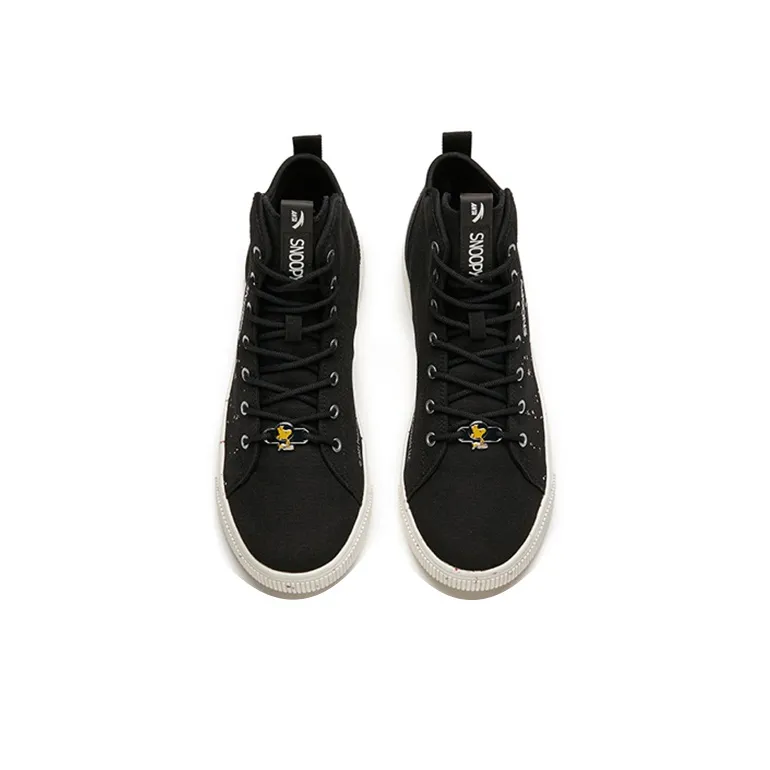 SNOOPY x Anta High Top Skateboard Shoes Men's Black-3