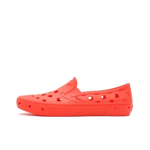 Vans Slip-on Skateboard Shoes Unisex Low-Top Orange Red