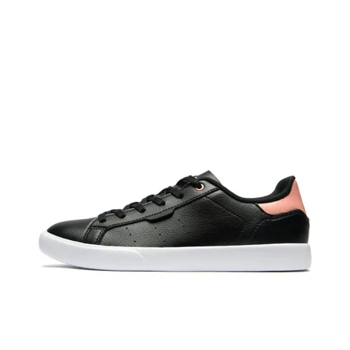 XTEP Skateboard Shoes Women's Low-Top Black/Pink/Red