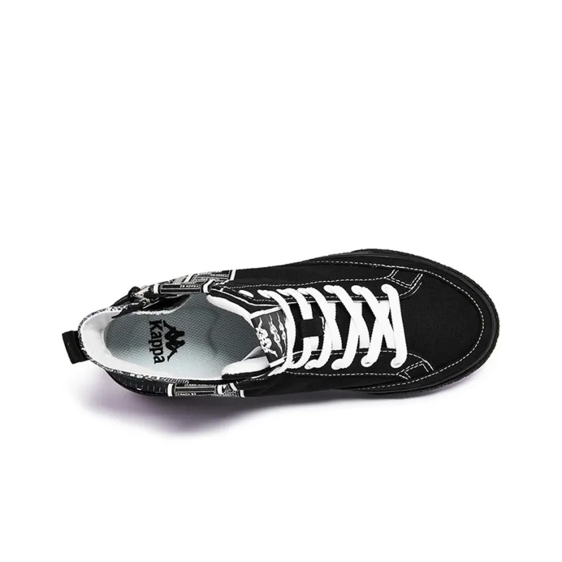 Kappa Slip-Resistant Coverage High-Top Skateboard Shoes Unisex Black-3