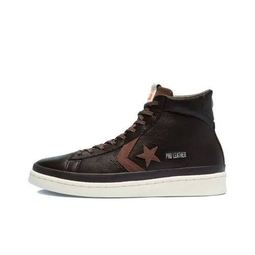 Converse Cons Pro Leather Skateboard Shoes Unisex High-Top Black/Brown