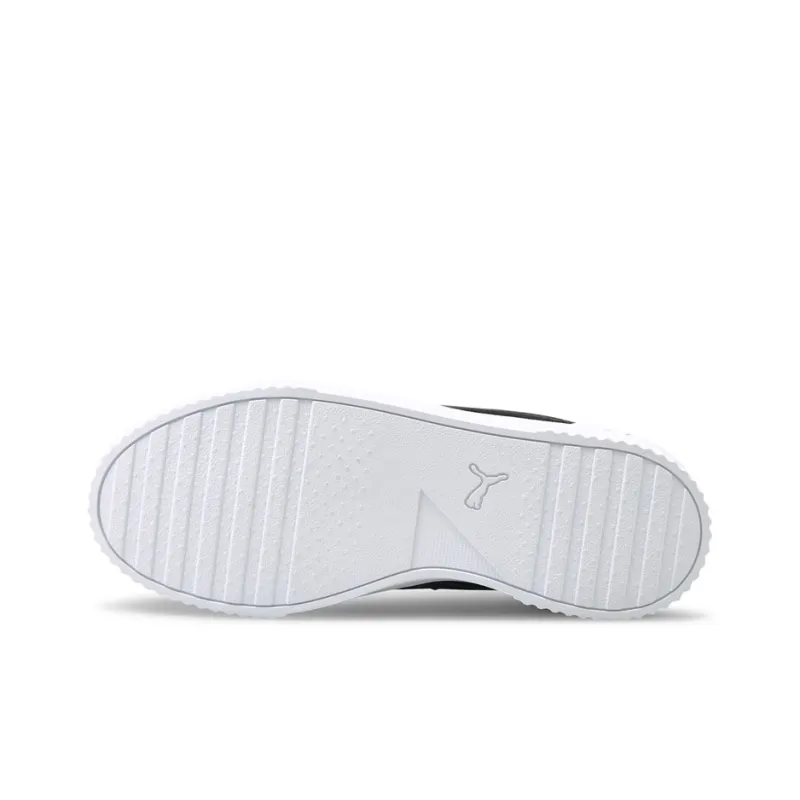 PUMA Carina Wear-resistant And Lightweight Low-Top Skateboard Shoes Women's Black Beige Red-4