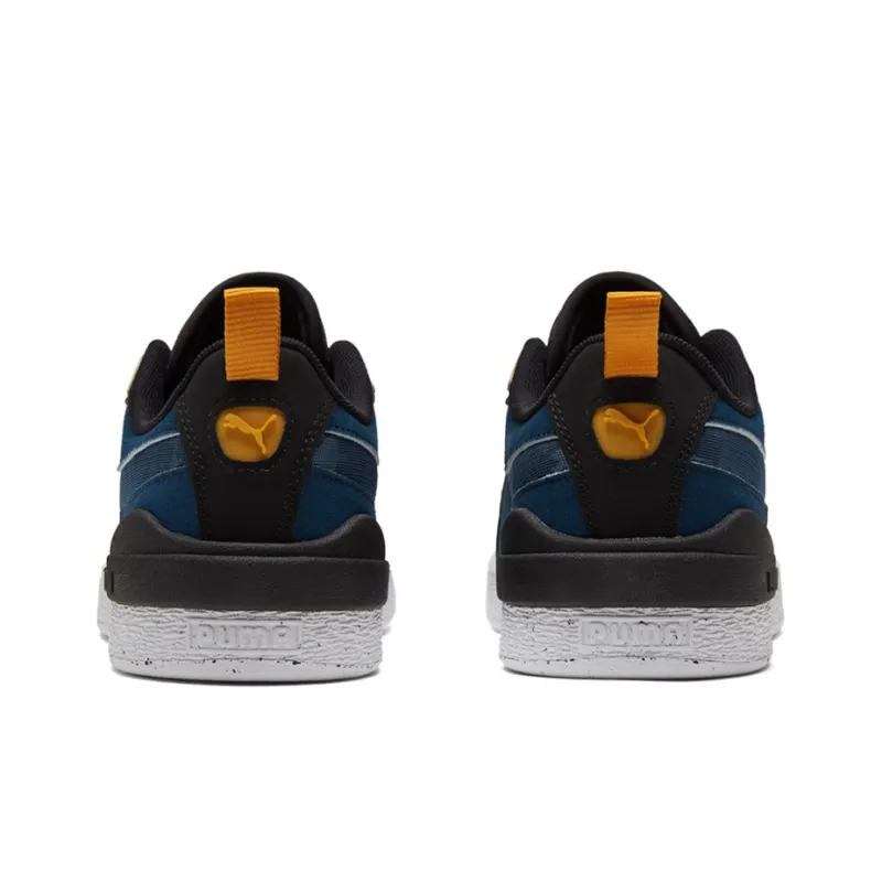 PUMA Unisex Suede Bloc Low Top Sneakers Blue/Black-4