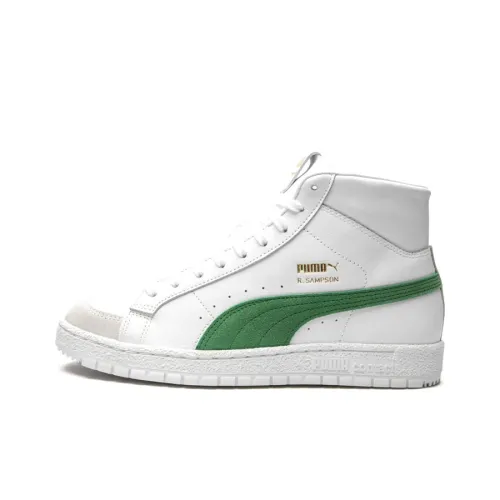 PUMA Ralph Sampson Skateboard Shoes Unisex High-Top White/Green