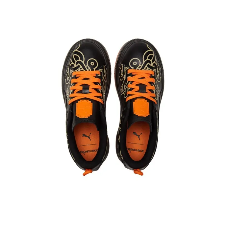 PUMA Pronounce X Suede Mayu 'Black Orange' Women's-3