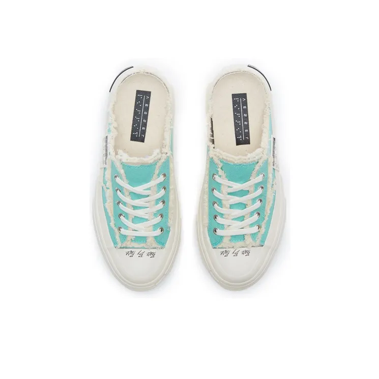 VESSEL G.O.P. Slip On Blue Anti Slip And Wear Resistant Lightweight Low Top Skateboard Shoes Unisex Blue Pink-4