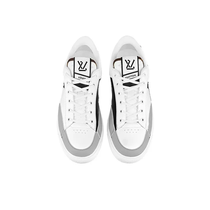 LOUIS VUITTON Charlie Trainers White Cacoa Brown Black-1
