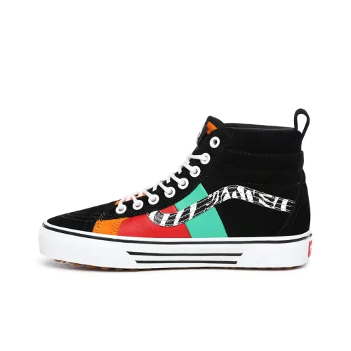 Vans SK8 Skateboard Shoes Unisex High-Top Black/Green/Red/Yellow