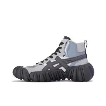 Onitsuka Tiger Dentigre Ll Cushioned Slip-Resistant Abrasion-Resistant High-Top Skateboard Shoes Men's Gray Black