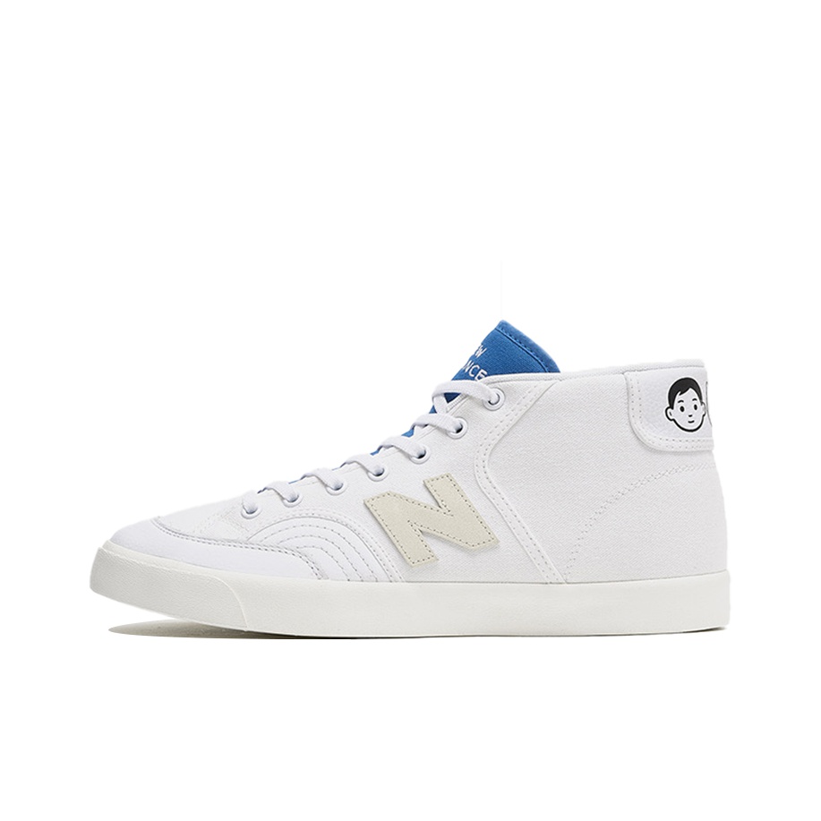 New Balance NB 213 Skateboard Shoes Unisex Mid top White Royal Blue POIZON