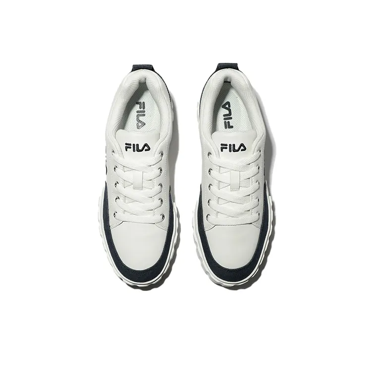 FILA Low Top Skateboard Shoes Unisex Blue White Korean Style-3