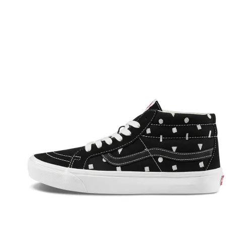 Vans Og SK8 Mid Lx Black Geometry Pattern