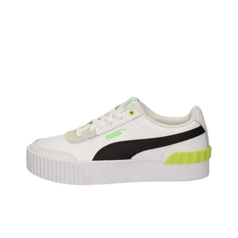 PUMA Carina Lift Lightweight And Wear-resistant Low-Top Skateboard Shoes Women's White Black-0