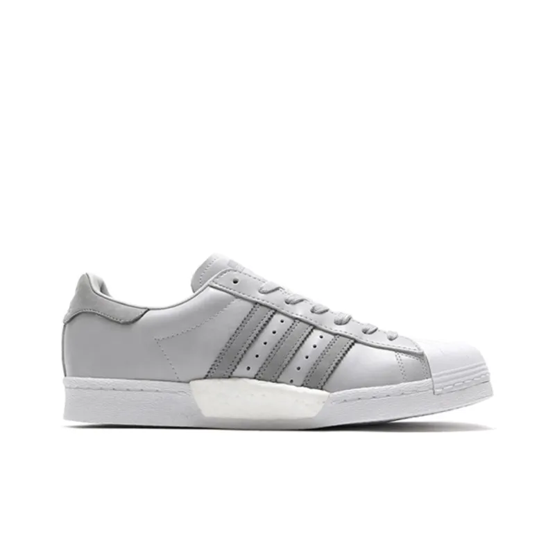Adidas Originals Superstar Boost Non-slip Lightweight Low-Top Skateboard Shoes Men's Wolf Gray-1