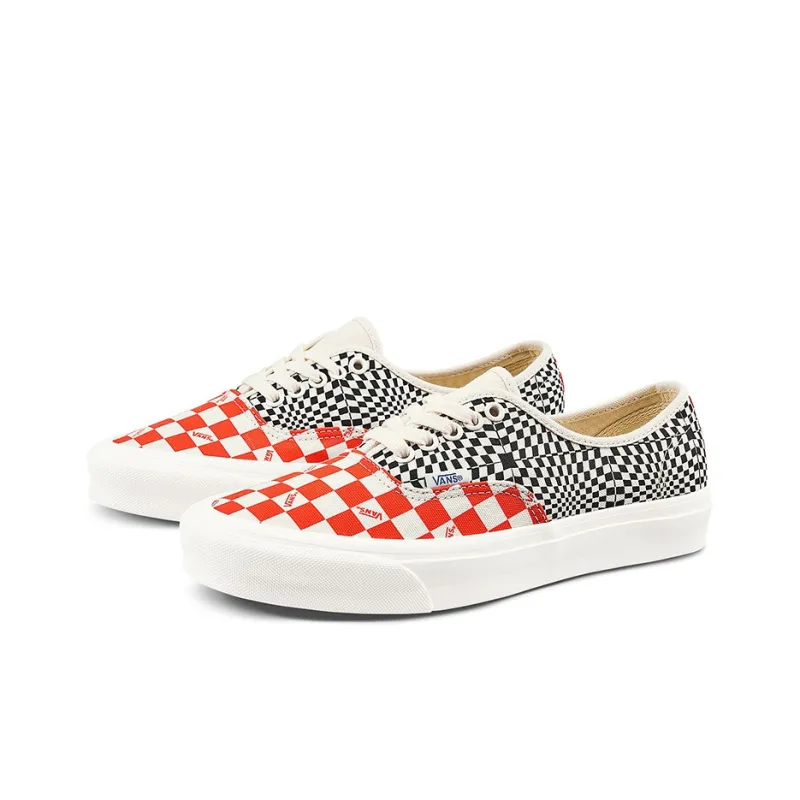Vans Authentic Logo Check Flame Black-1