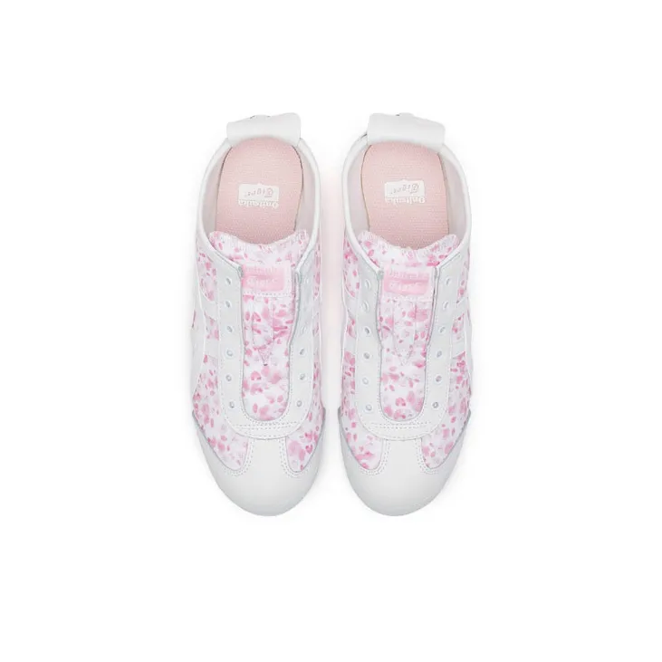 Onitsuka Tiger MEXICO 66 Anti Slip Wear Resistant Low Top Skateboard Shoes Unisex White Pink-2
